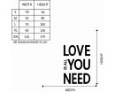 Love is All You Need Quotes Wall  Art Stickers